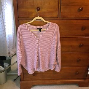 Lift pink stripped soft sweater